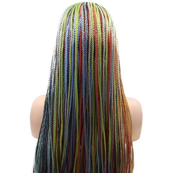 ✨24” RAINBOW🌈BOX BRAIDED - BRAIDED LACE FRONT WIG